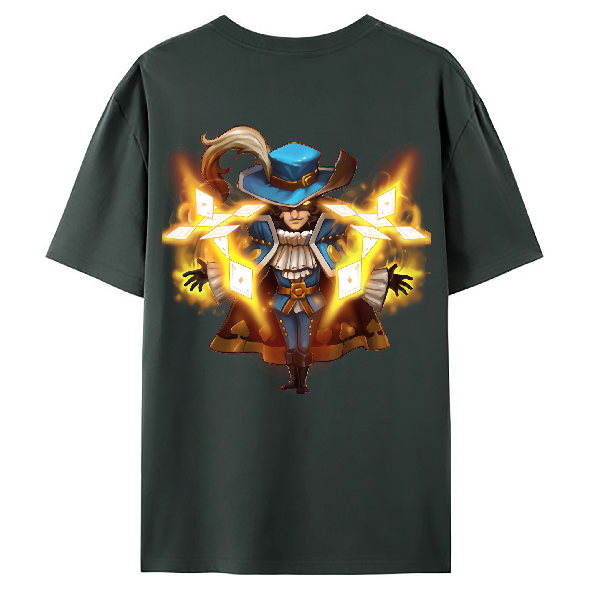 （画像用） リーグ・オブ・レジェンド League of Legends LOL 綿100％ メンズ半袖Tシャツ（バックプリント） 通気性